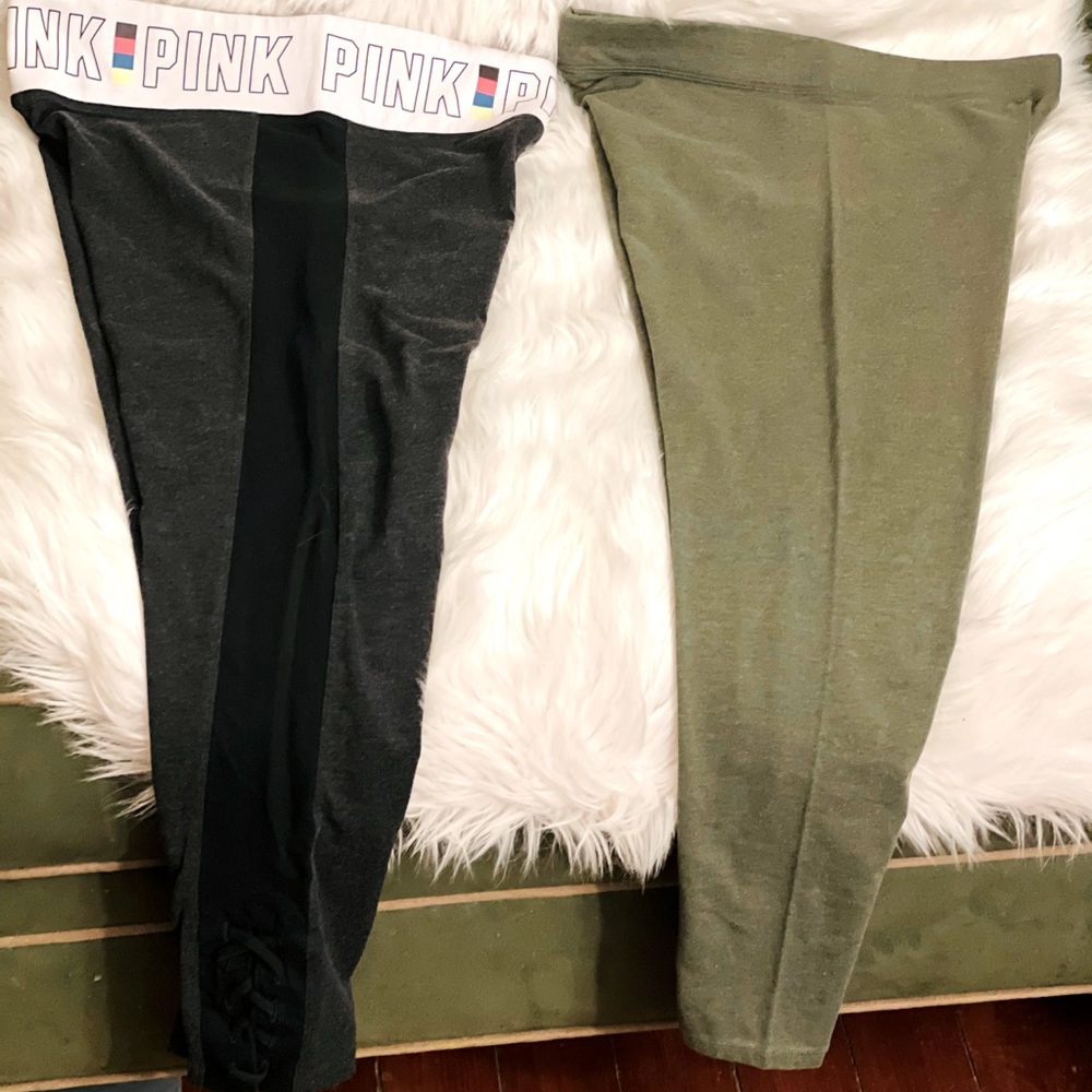 Preowned 2 PINK YOGA LEGGINGS - BUNDLE!